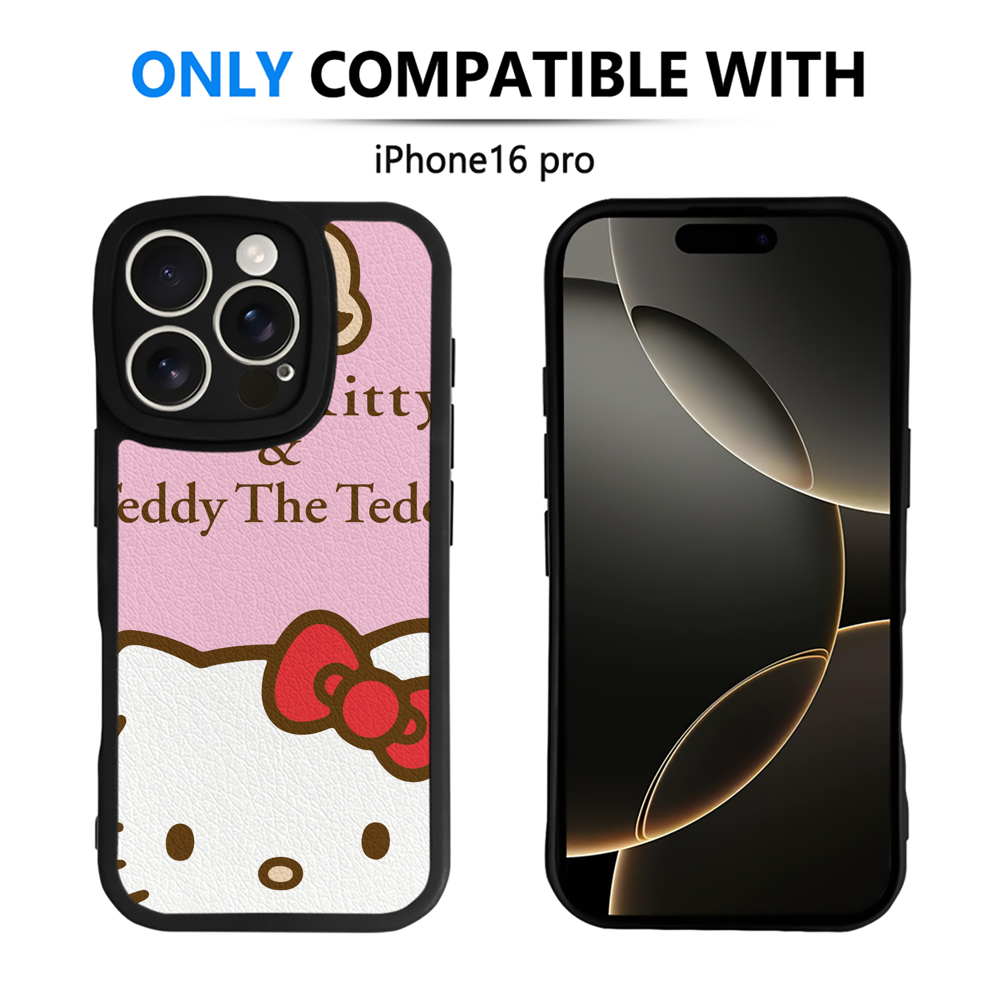 （画像用） Hello Kitty ハローキティ 【iPhone 16シリーズ対応】シリコンスマホケース（レザー調） 材質：シリコン